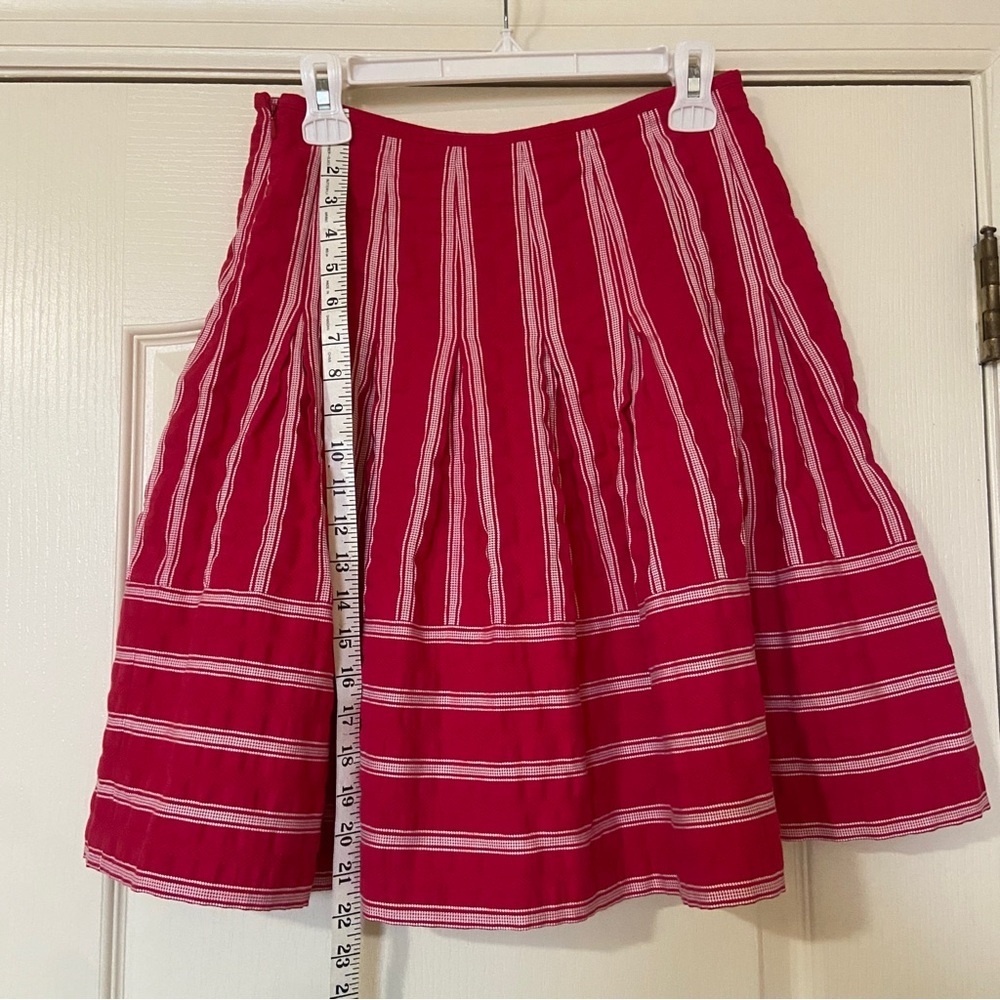 Talbots Red Striped Skirt - Picture 3 of 7